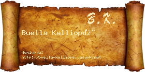 Buella Kalliopé névjegykártya